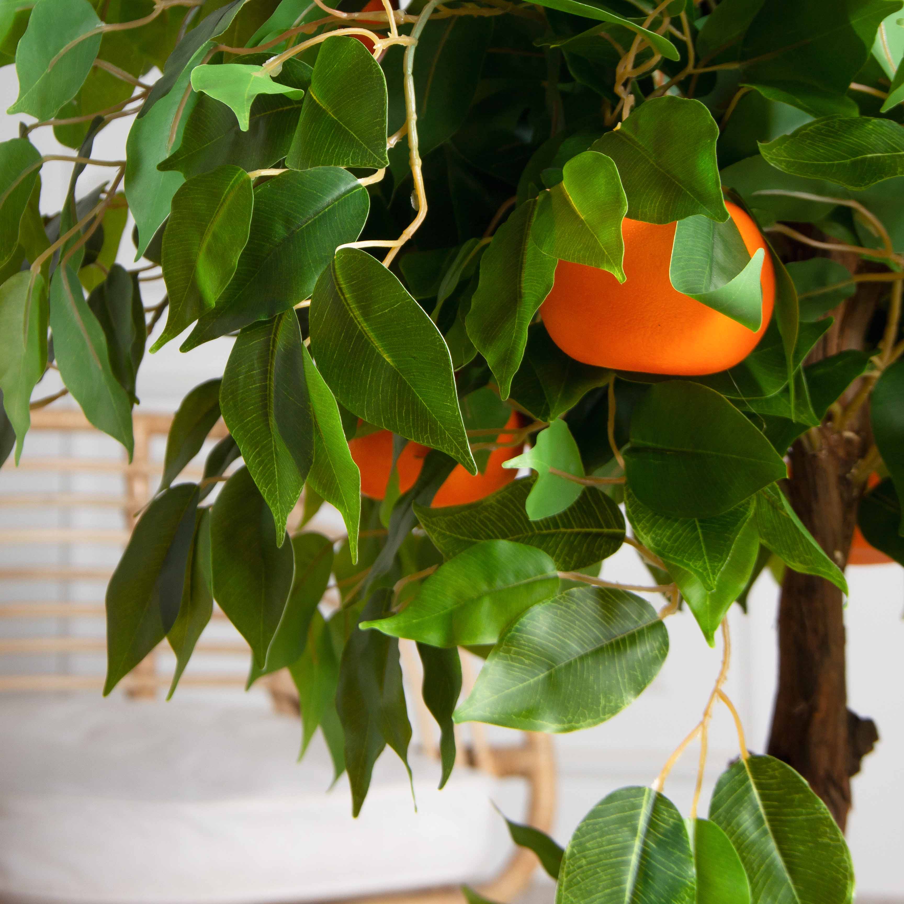 100/Я2/ОС/24М(F) Мандарин искусственный (латекс) с плодами h100см_4