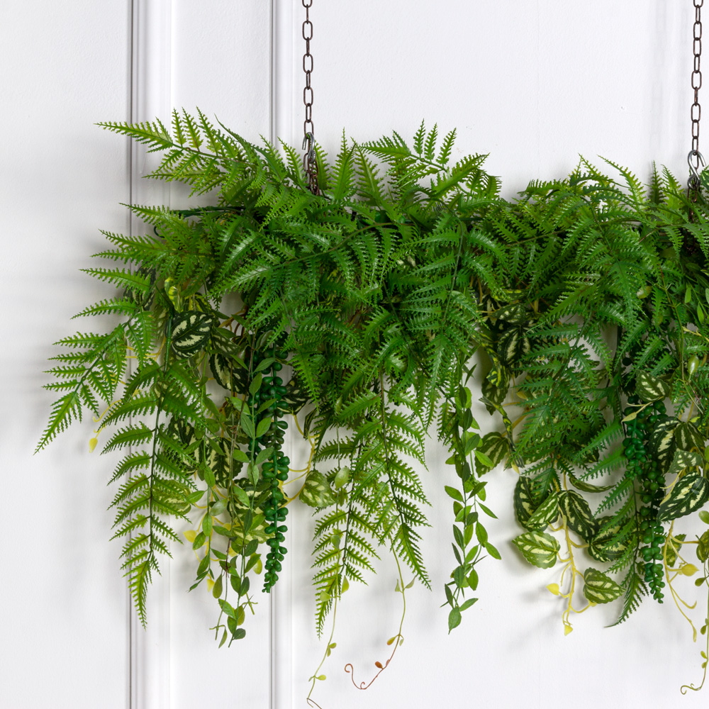 Л116(з) Лиана искусственная с Щитовником L100см, свес 40см_1