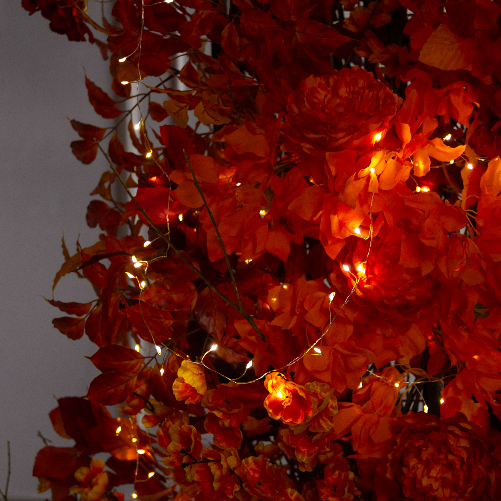 ДЛ/СВ03/175(Пр)(Fix)(F) Декор входной группы h300см на прутьях, пристенный с гирляндой, бордовый_4