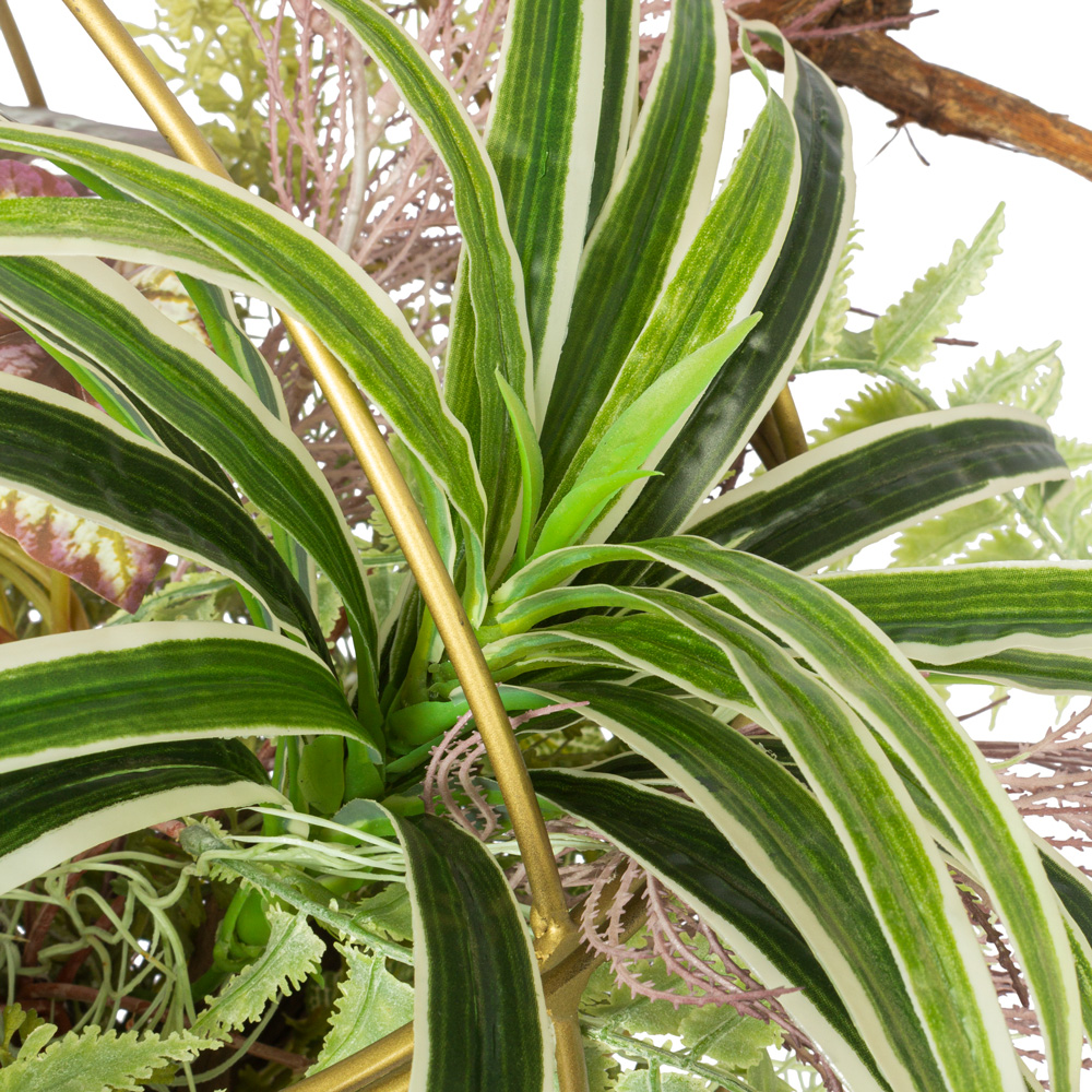 КМП9 Композиция искусственная на подвесном мет/шаре (латунь) d30см_3