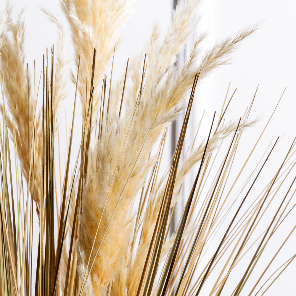 ТД106-4(з) Трава Осока искусственная h30см с пампасной травой в кашпо d11см_1