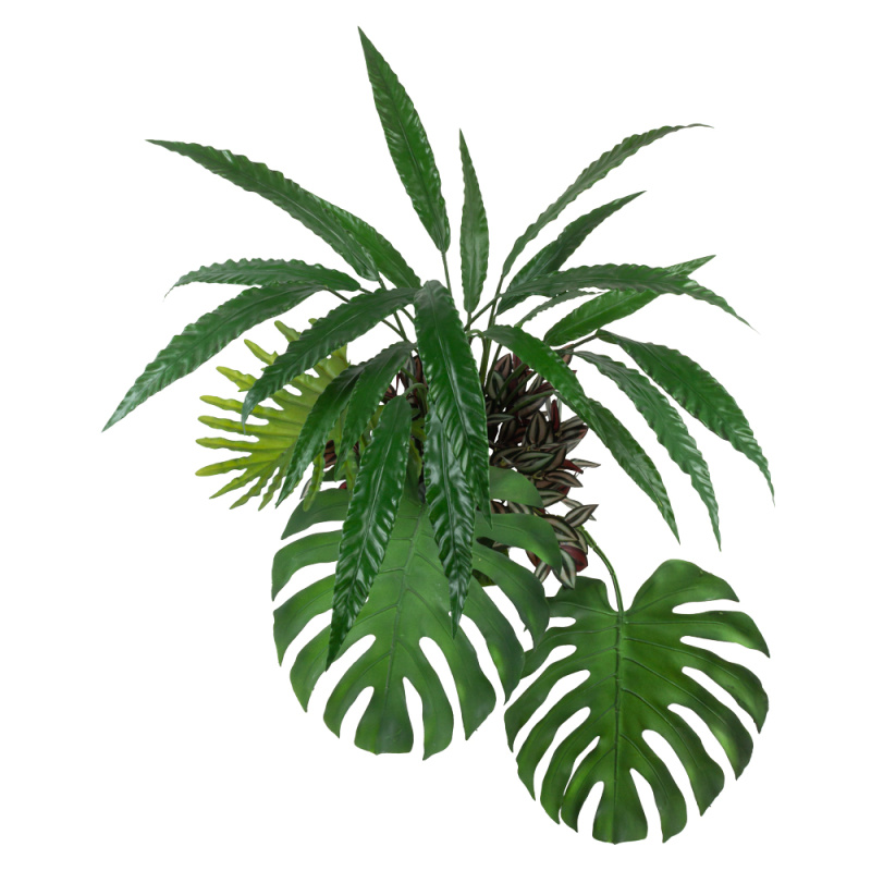 БК 16 Композиция с калатеей и монстерой на блоке 15*h10