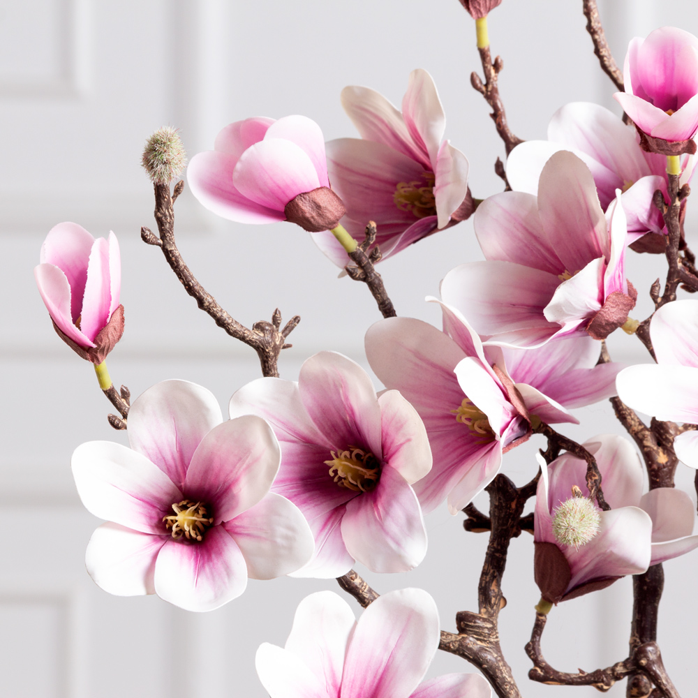 7143/А2790-240(F) Магнолия искусственная ветка h50см, розовая_1