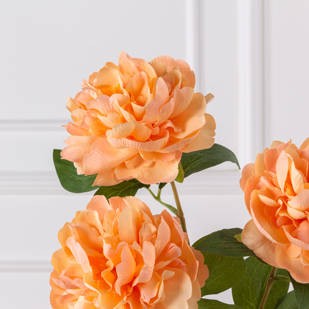 7141А/9120-22/13Р Пион искусственный 1 голова d13см, h64см, персик_2