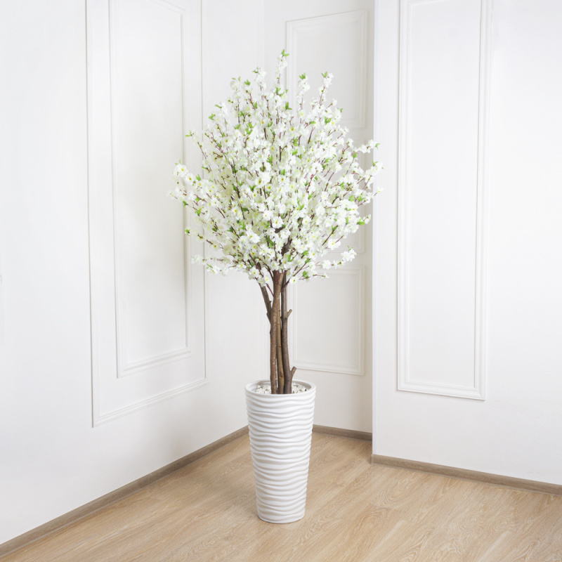 180/РПК/46М-1 Сакура искусственная h180см, белая_1