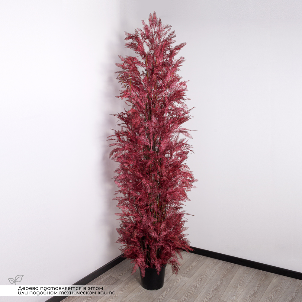 290/РН/488(з.) Альбиция искусственная интерьерная h290см, бордовая_1
