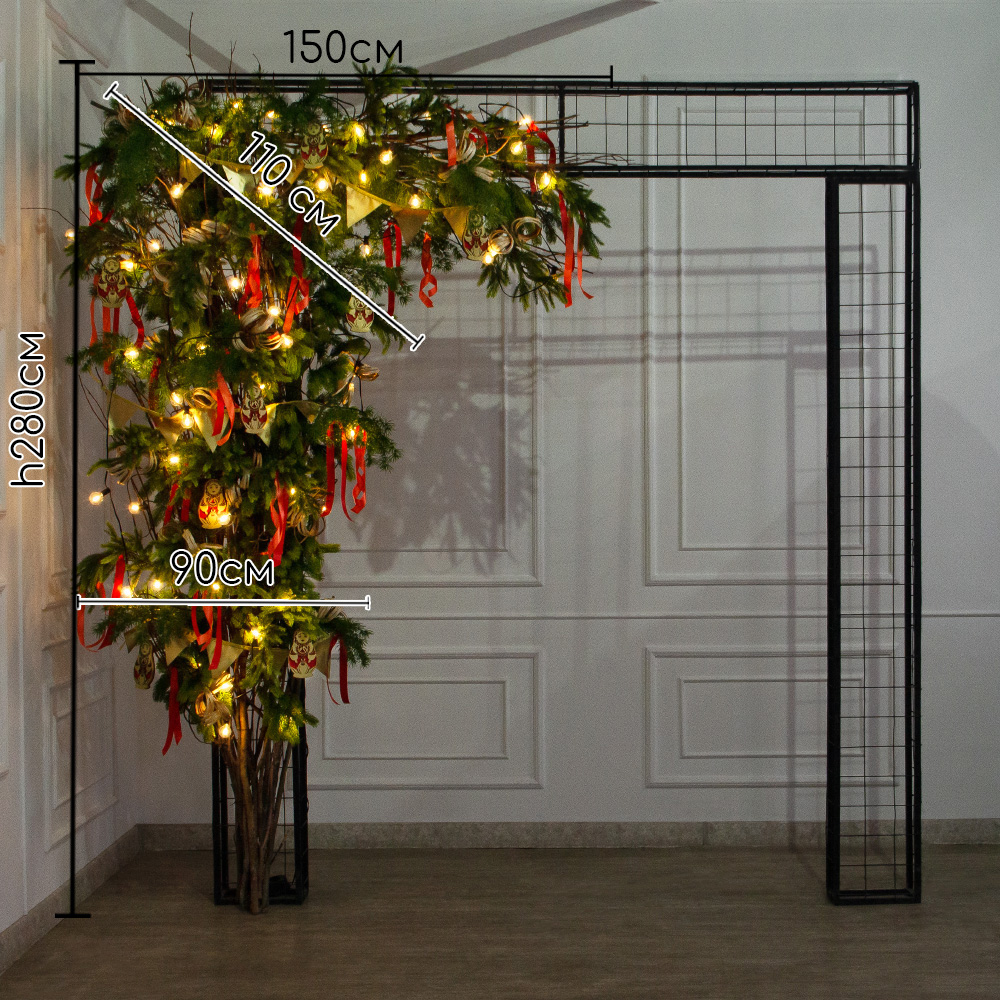 ДЛ197/СВ04(Пр)(Fix)(F)Декор вх.группы h280см н/прут, прист.,с гир.ретро и матрешками в русс. стиле_2