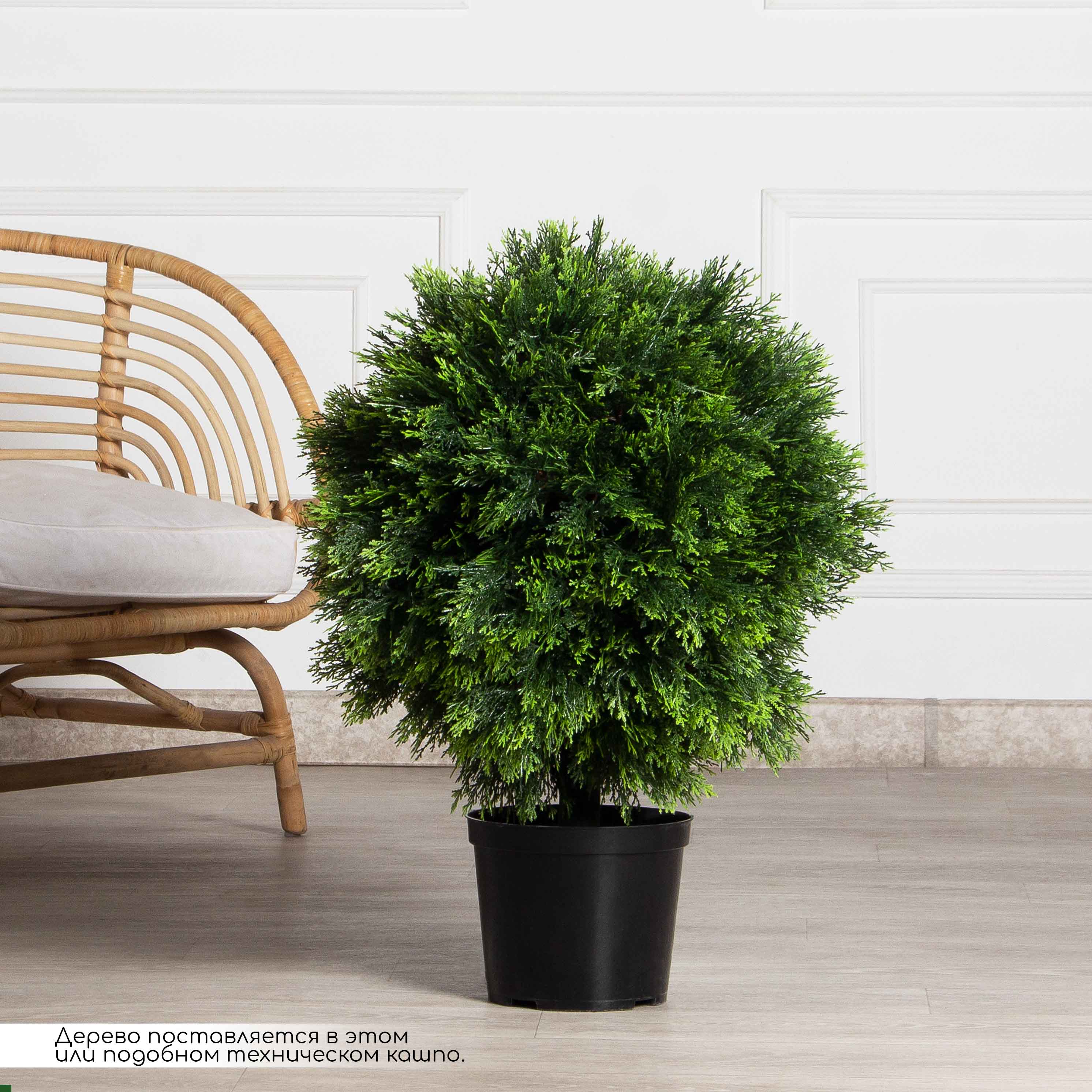 050/Ш/146(F) Туя искусственная шар Люкс для улицы h70см, d50см_2