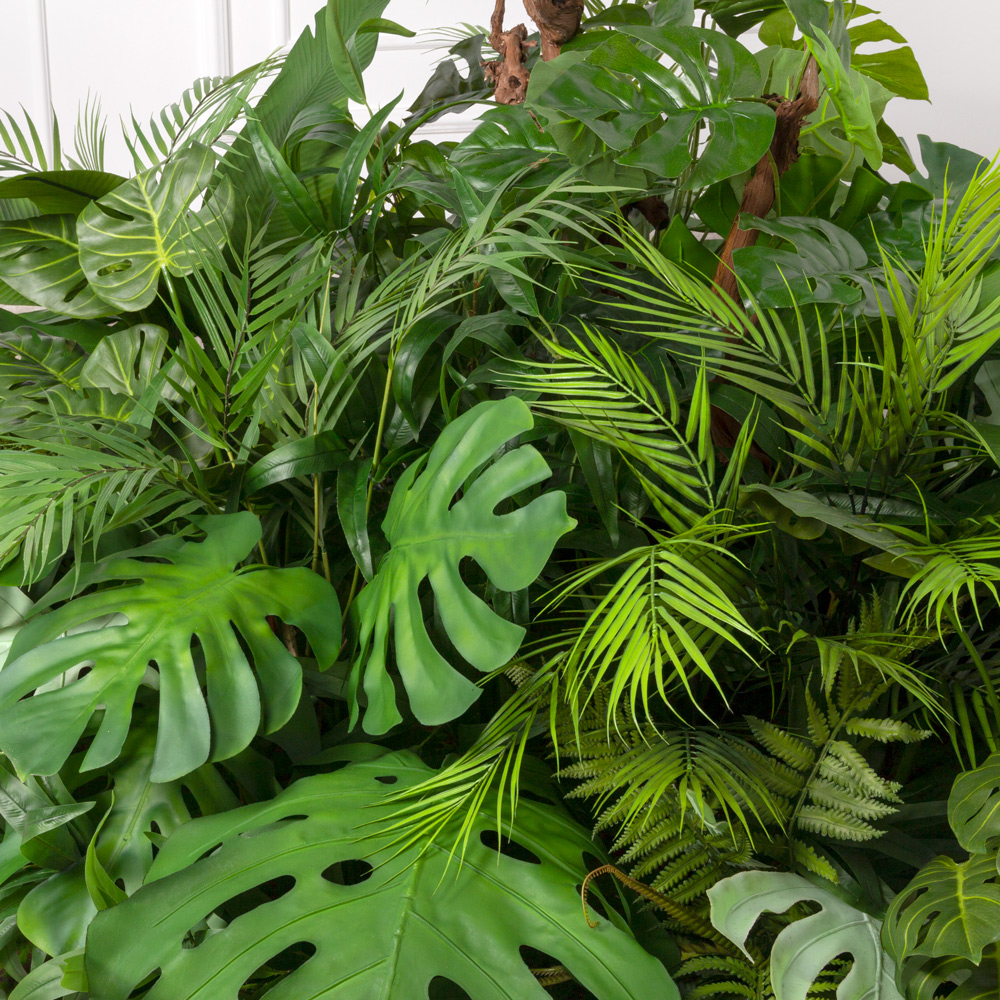 ВМ66(з) Композиция искусственная с Монстерой на основании d155см_4