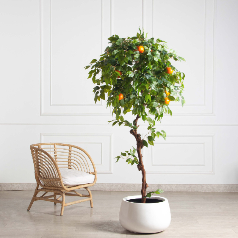 180/ОС/24М(F) Мандарин искусственный с плодами h180см (латекс)_1