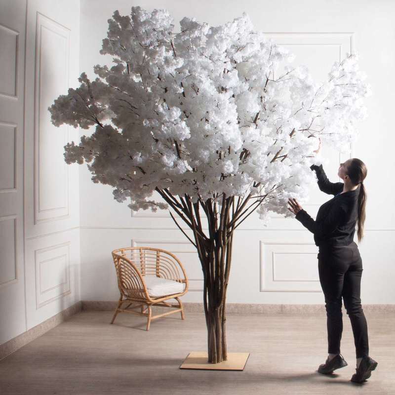 270/РН/225-2(з)(F) Сакура искусственная h270 d250см на основании 50*50см, белая_1