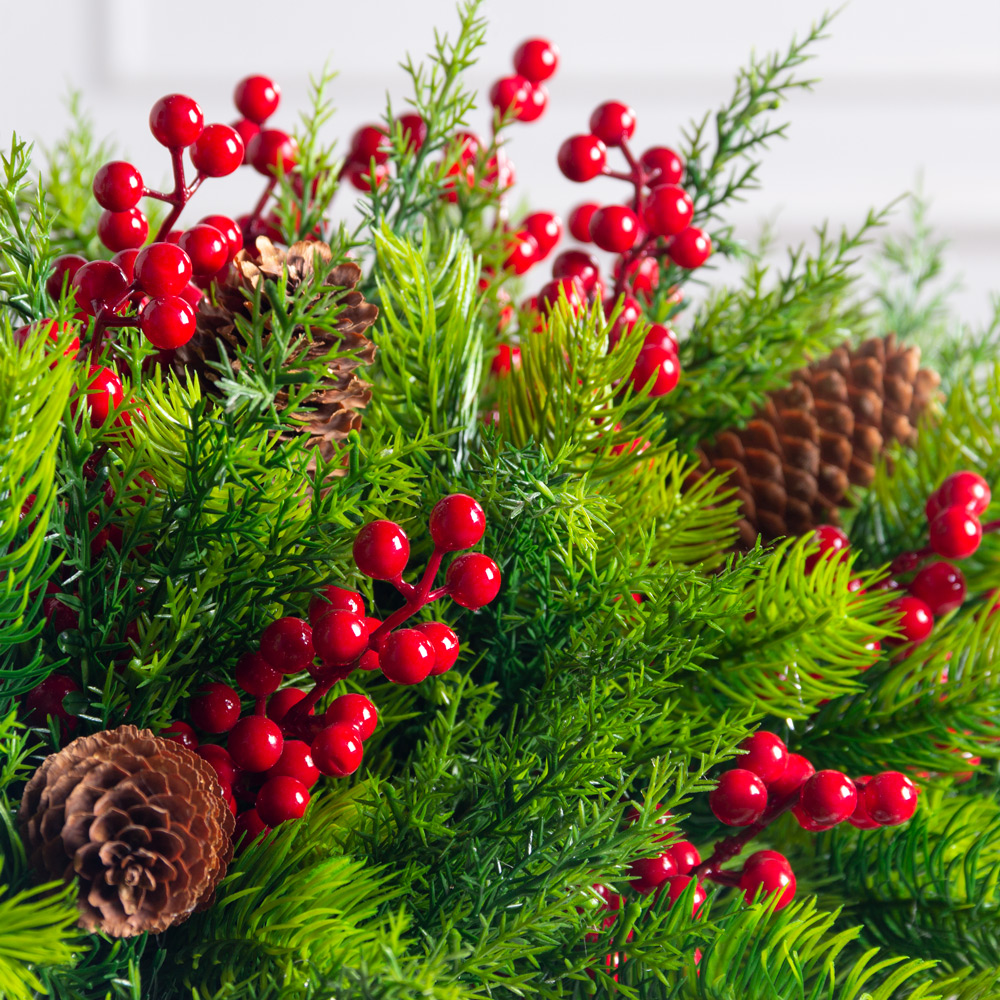 КНг57(з)(F) Композиция НГ искусственная с ягодами на вставке 38х16х5см_3