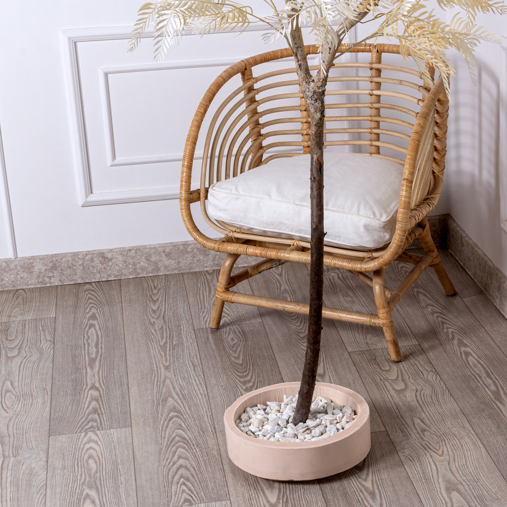 180/РН/488 Альбиция искусственная интерьерная h180см на основании, кремовая_3