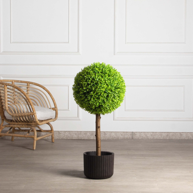 СШКТ045/98-3(з)(F) Самшит искусственный топиарий d45см, h80см_1