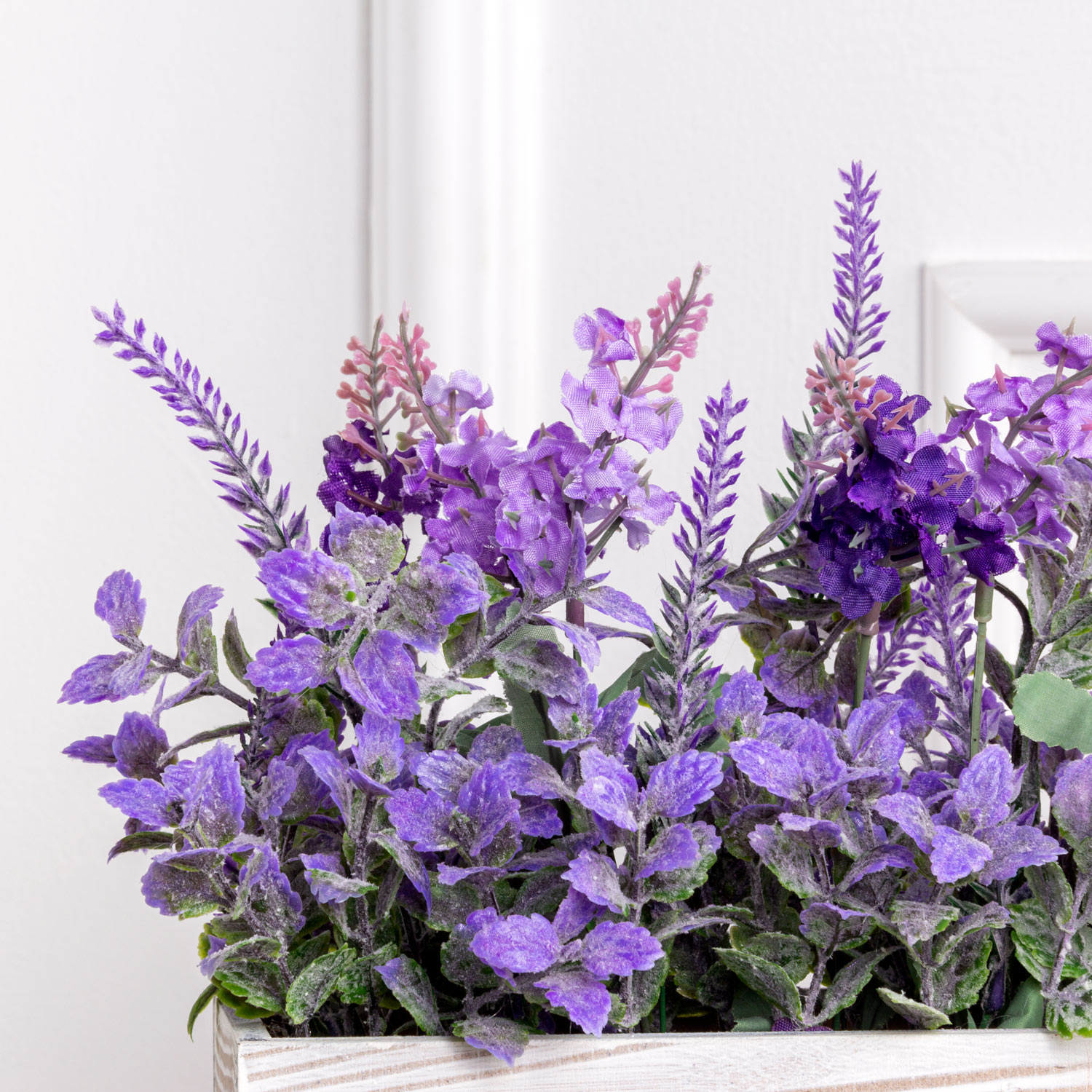 ТДЯ412 Лаванда искусственная в деревянном ящике 20х9х8см_3