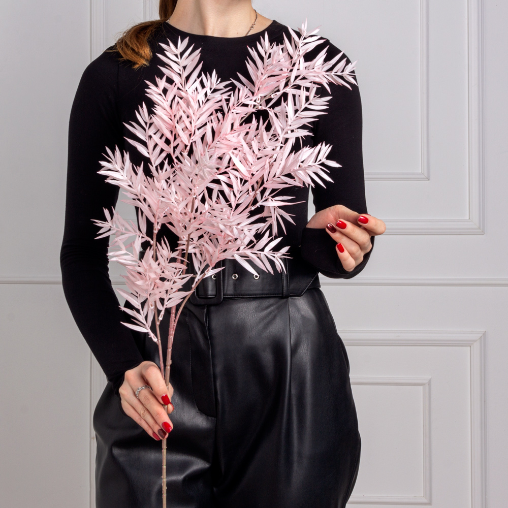 7143/0016-44/1 Ветка искусственая Бамбук h100см, розовый_3