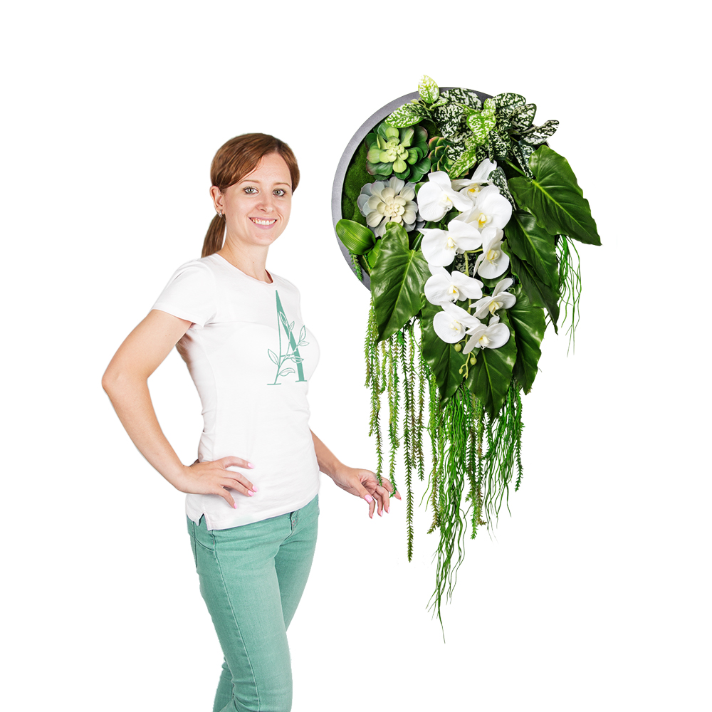 Фитопанно 04-2(з.) с орхидеей d55см _3