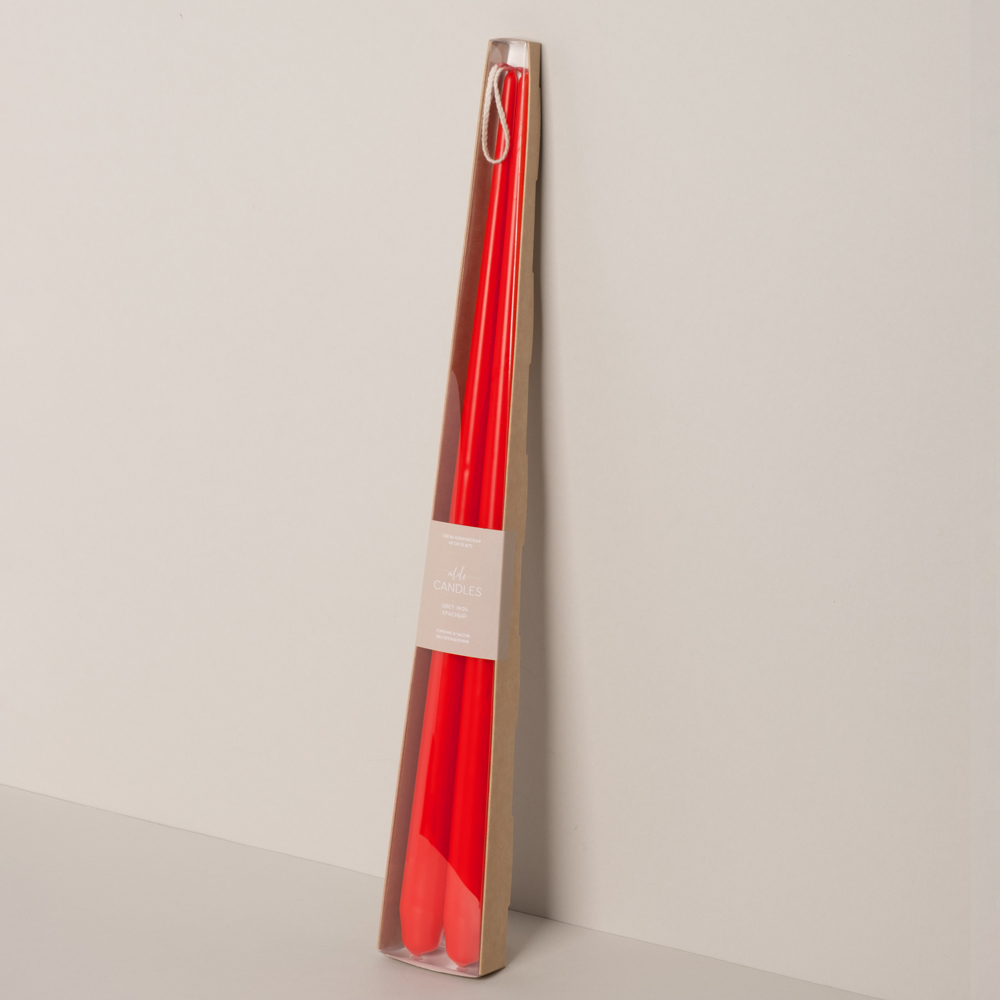 СК42-24(Fix)(F) Свеча коническая 42см Оттенок №24 (красный) 2шт/уп_1