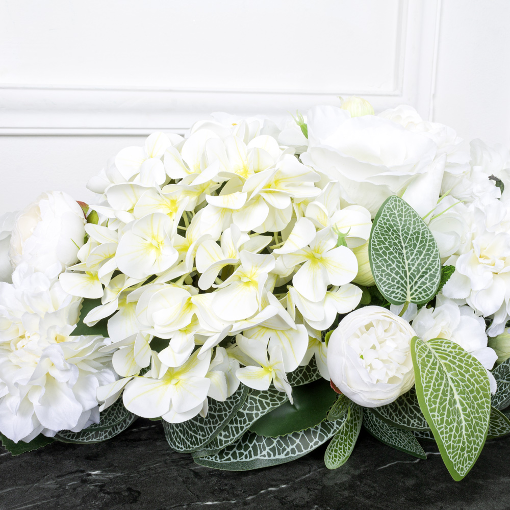 К64 Композиция цветочная на овальном основании 31*9*h3_1