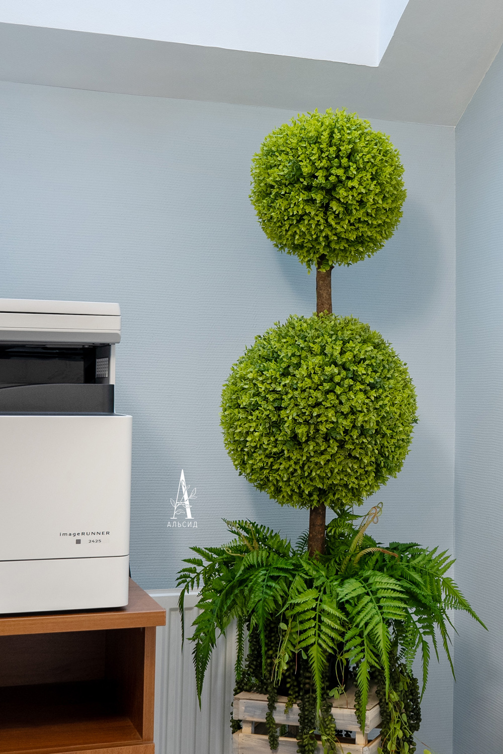 СШК120/Я2/98(Пр)(F)Самшит искусственный 2х ярусный h120см (d42-45, d35см) _3