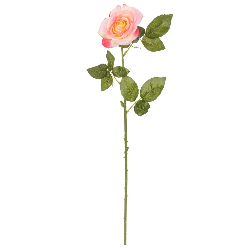 7141/9139-9/1Р Роза искусственная 1 голова, h65см, розов._1
