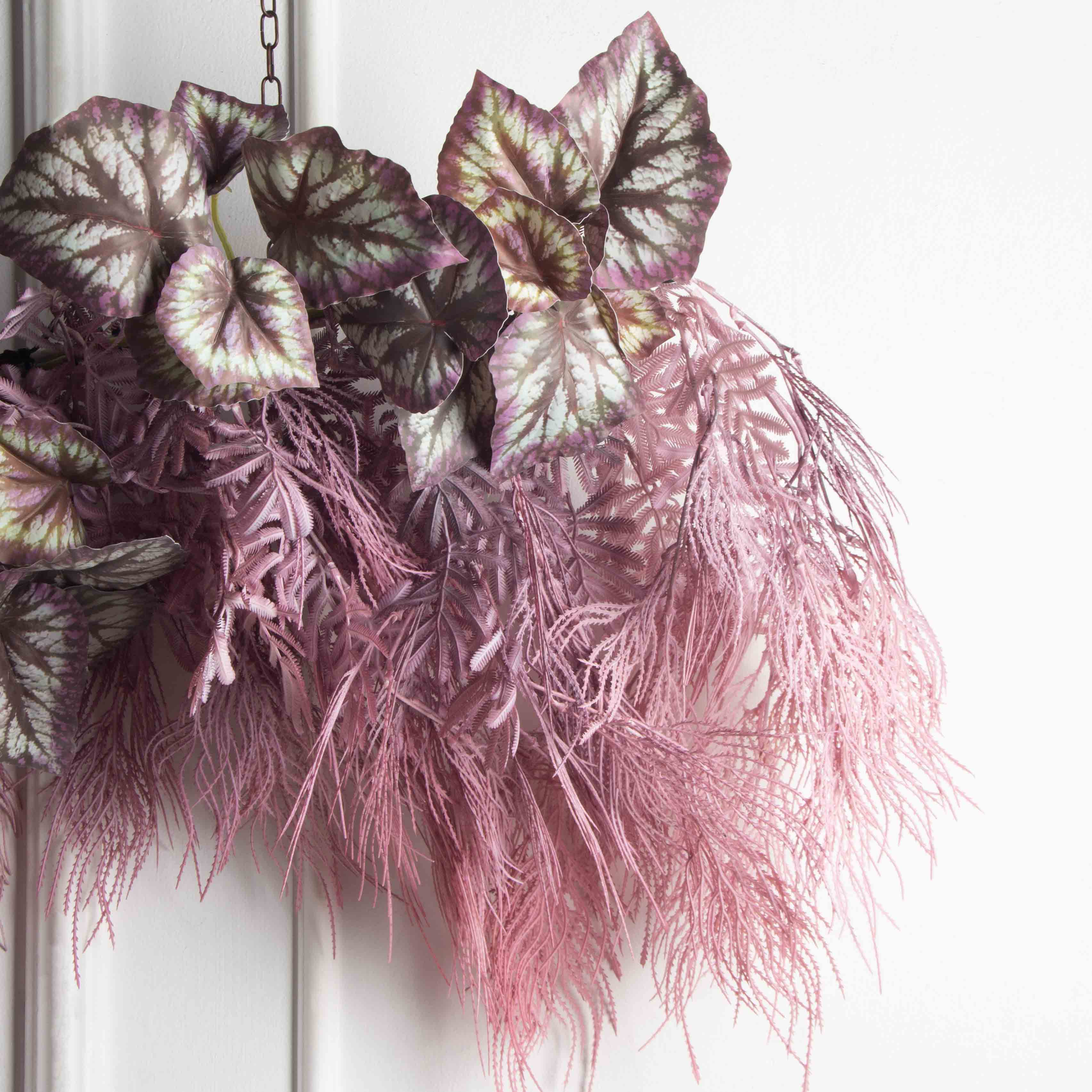 Л12-1(F) Лиана искусственная с Бегонией L100см, лиловая_4