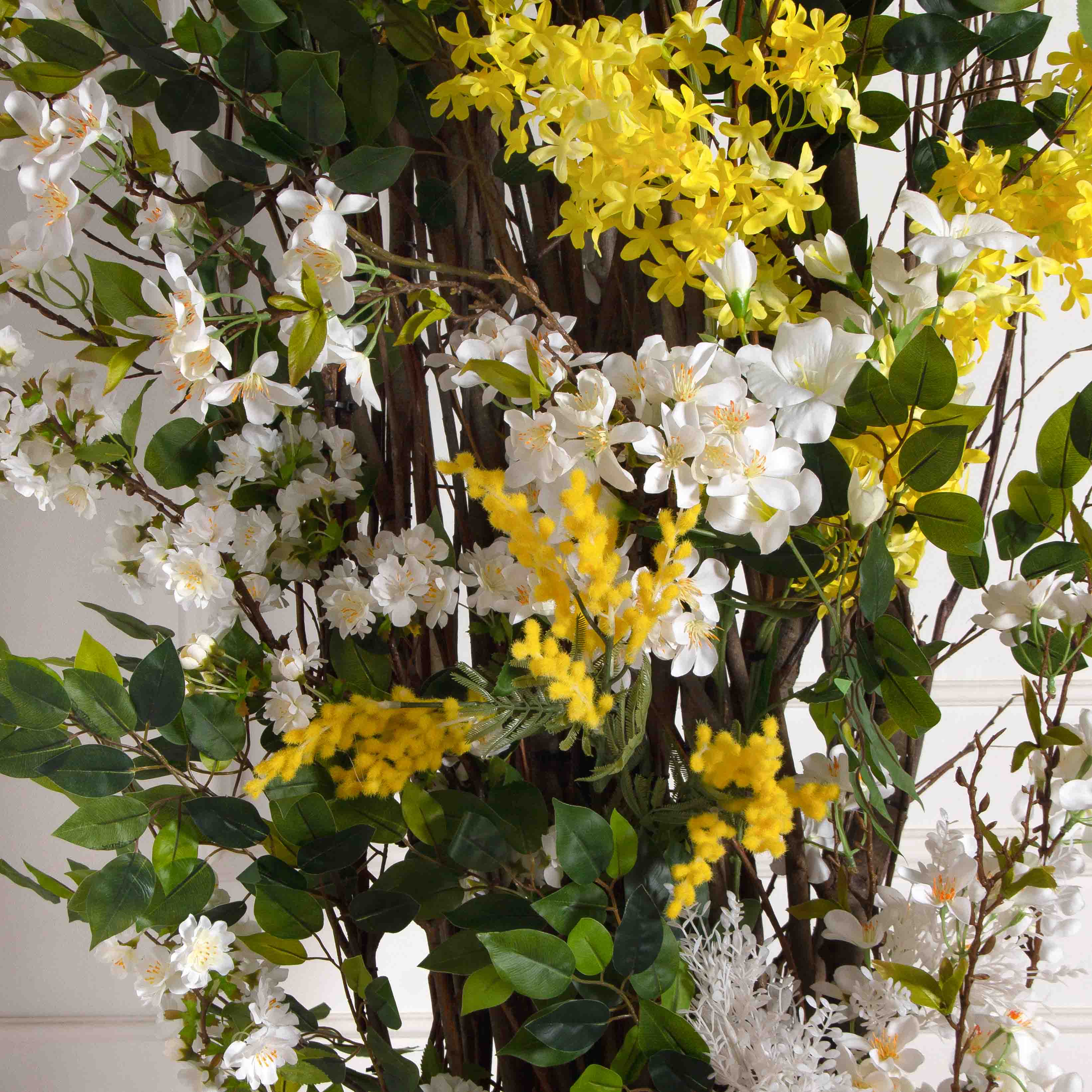 ДЛ159-1(з)(F) Декор входной группы цветочный h 380 см на стволах, пристенный(ширина 140см)_5