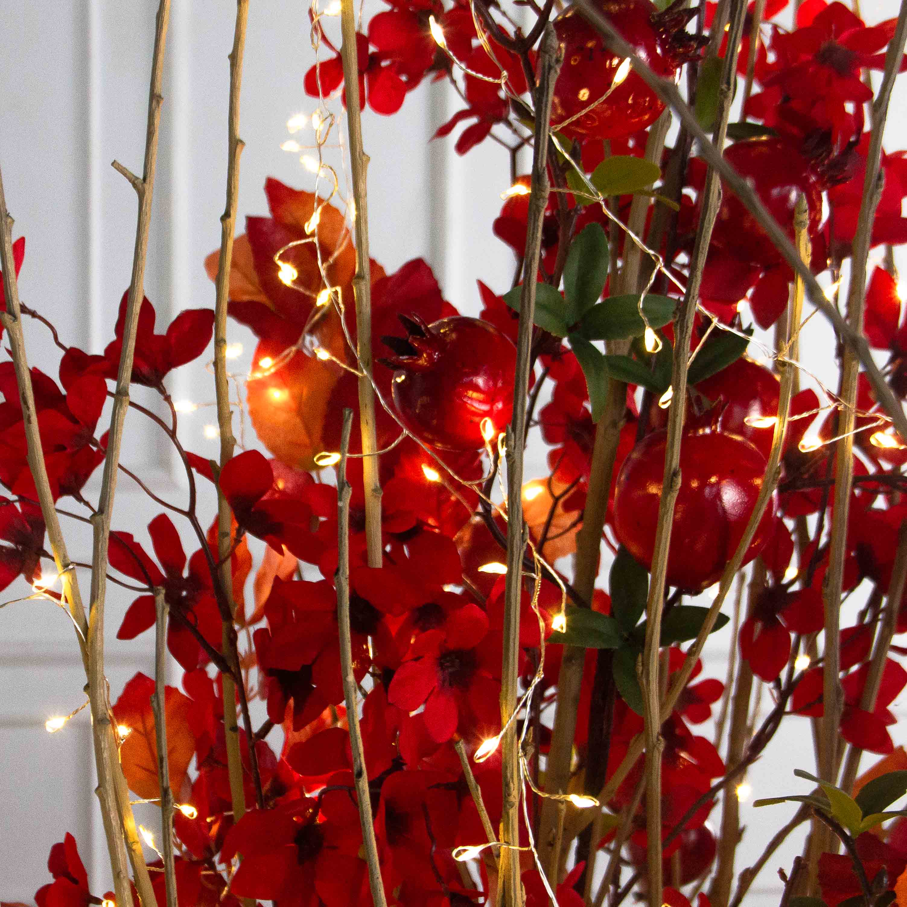 К551/СВ03(Пр)(F) Композиция искусственная на основании с гирляндой Роса, багряная_8