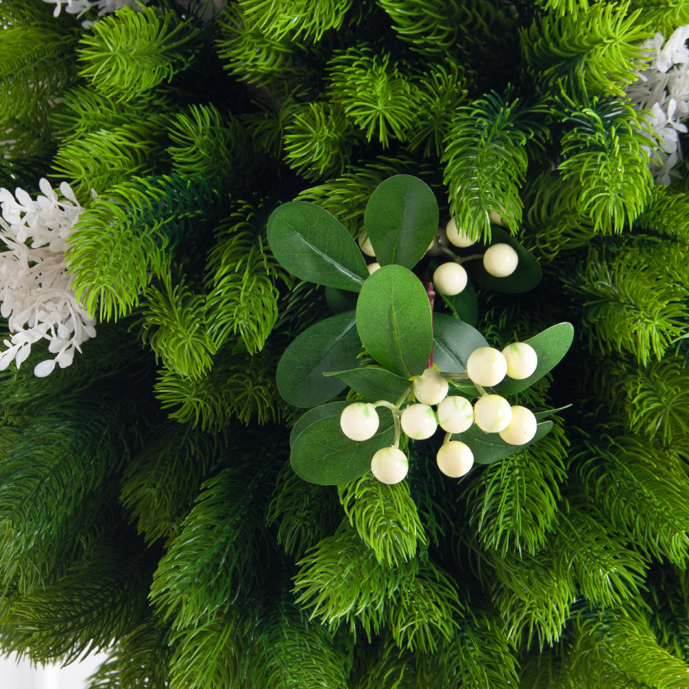 К559-1(Пр)(F) Композиция искусственная НГ подвесная с белым декором_4