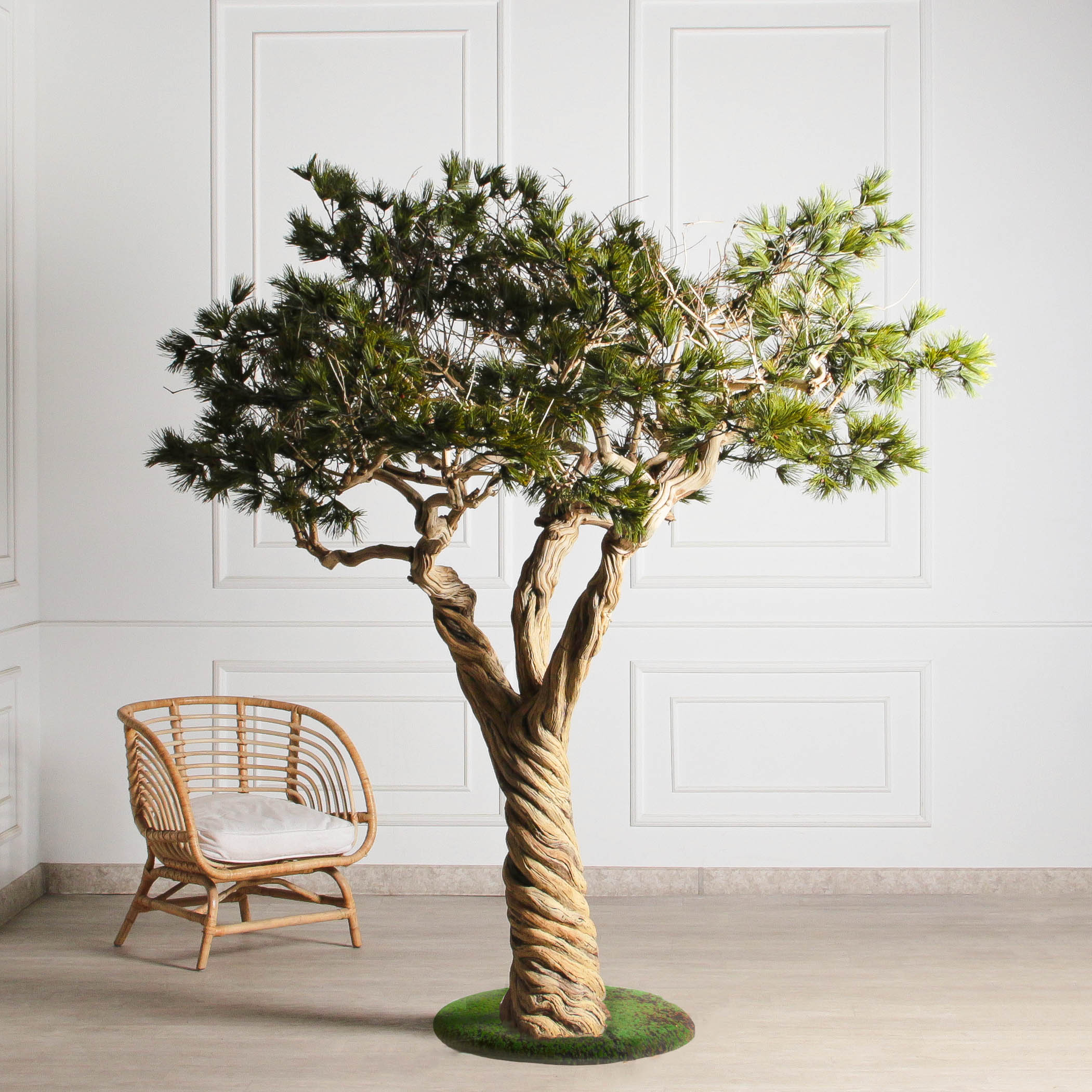 230ГБст/Разб/АСС/ДЗх3/540(F) Сосна искусственная разборная h230см, на витом стволе_4