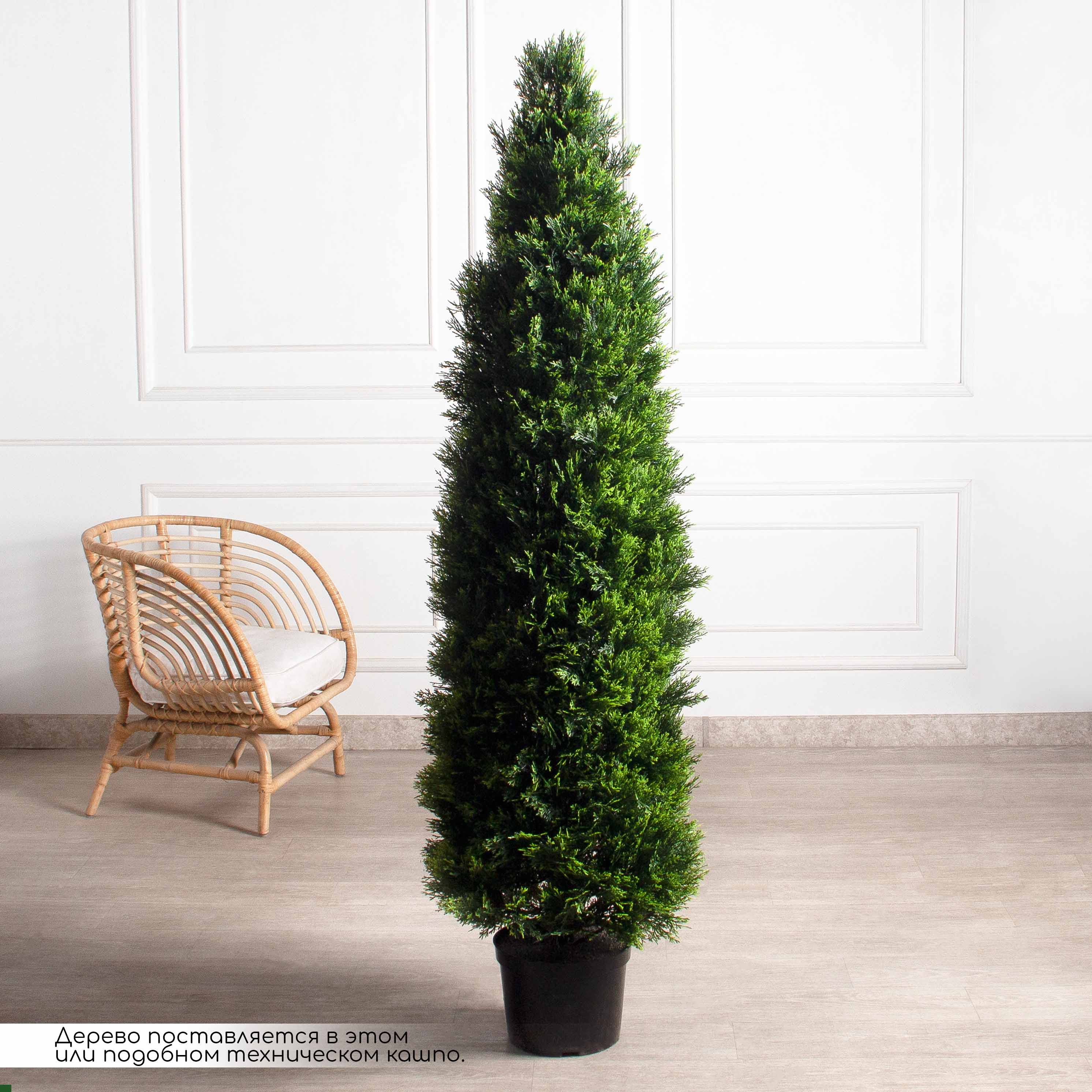 Т180/1466(F) Туя искусственная конус Люкс д/улицы h180см (искусственный ствол)_2