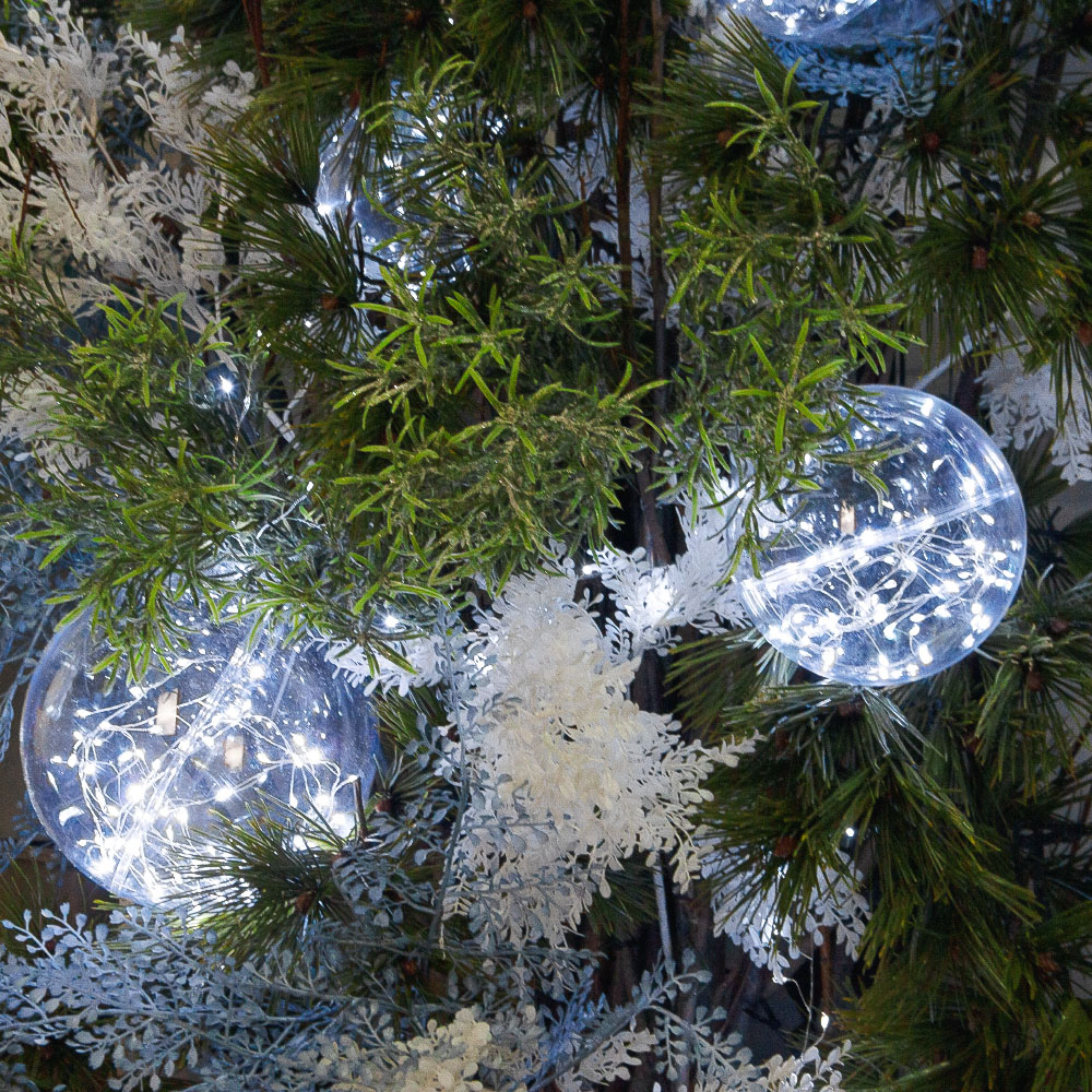 ДЛ188/СВ03х/шар(Пр)(Fix)(F)Декор вход.группы h290см н/прутьях, прист.с гирляндой 