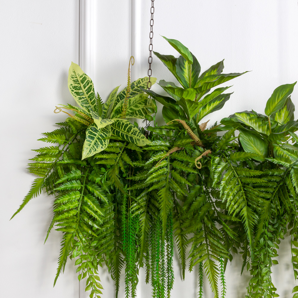 Л129(F) Лиана искусственная с ампельными растениями L100см_1