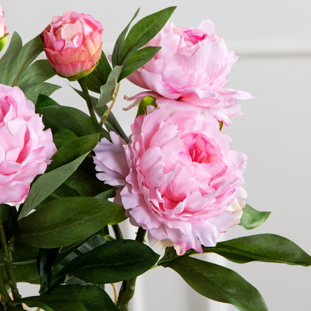 7141А/9122-0346/1(F) Пион искусственный h77см 2головы 1бутон,розовый_4