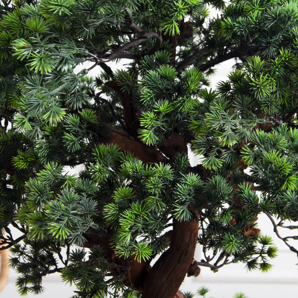 БС090/ОС/30-1(F) Бонсай искусственный Сосна h90см в интерьерном кашпо_5