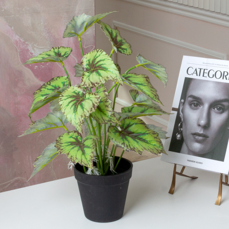 ЦС211-1(F) Бегония искусственная салатовая