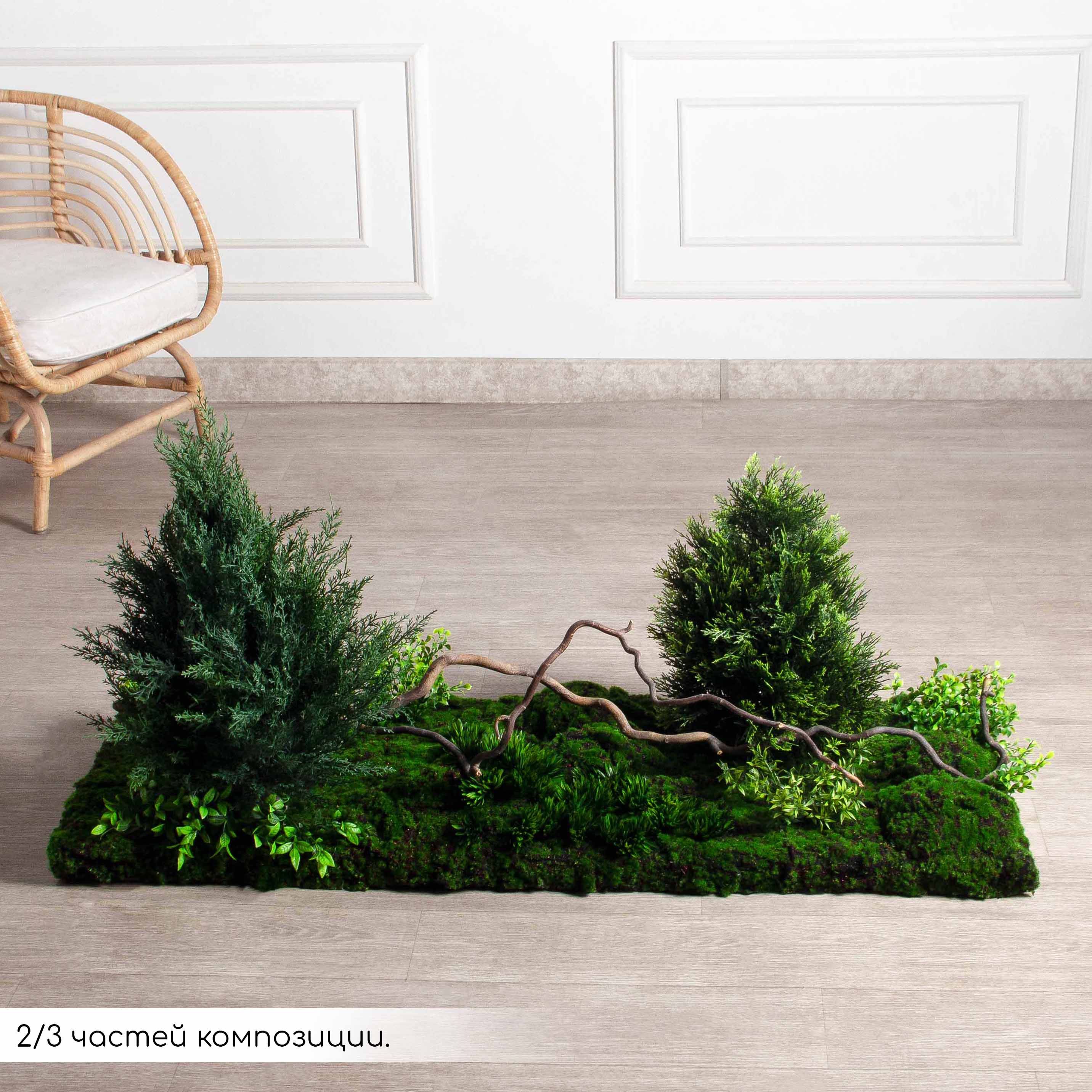 БС180/ОС/30-1(з)(F) Композиция искусственная с сосной h180см, h115см на основании 390х46см_8