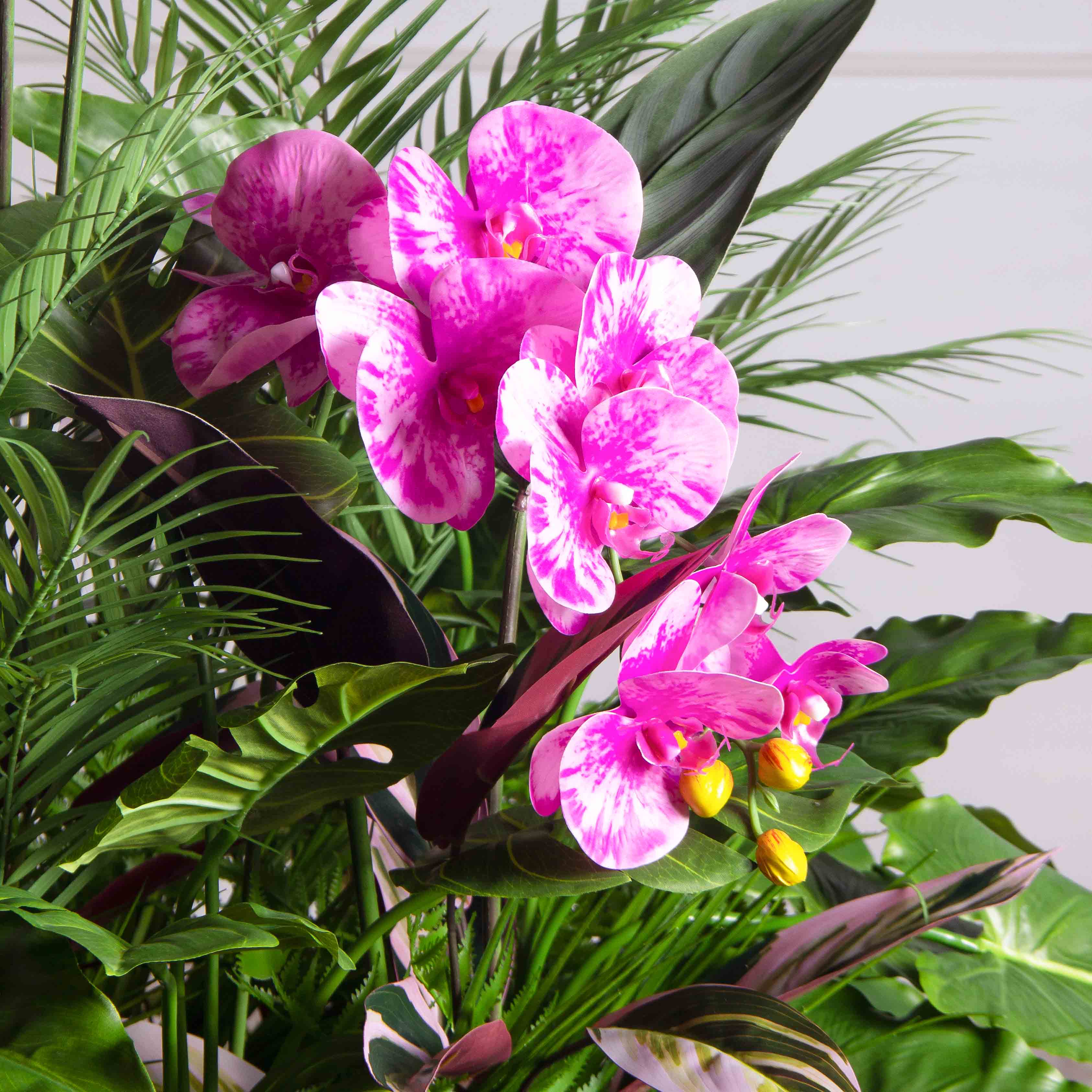 К515/1-1(з)(Пр)(F) Композиция искусственная с калатеей и пальмой на основании_7