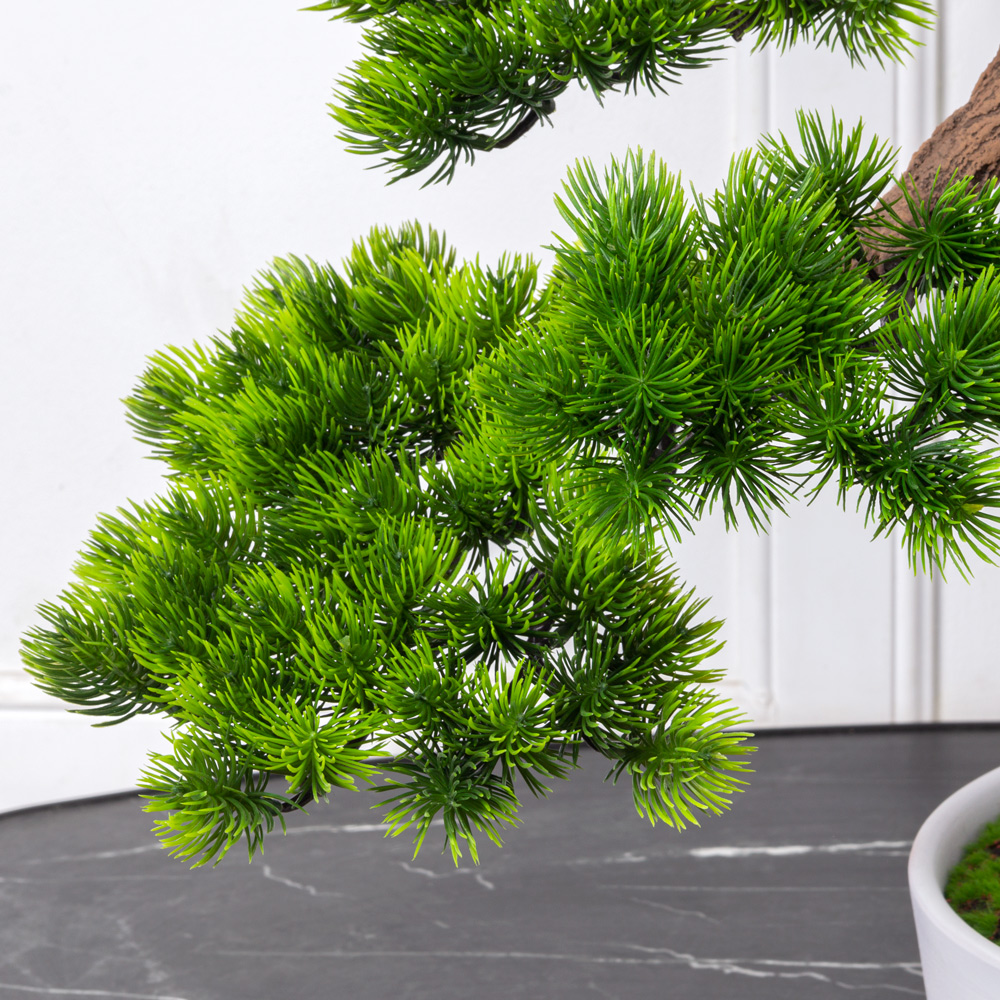 БС050/429-1(Promo) Бонсай сосна искусственный h50см в интерьерном кашпо_3