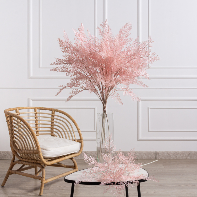 7143/0041-11/1 Ветка Адиантума искусственная hсм, розовый