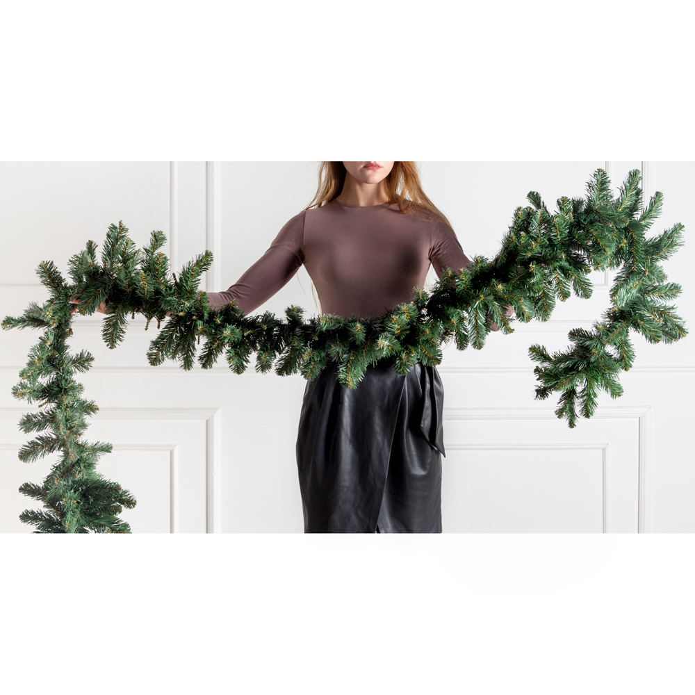 736А/9179-01/1(F) Гирлянда НГ зеленая h270х30см_3