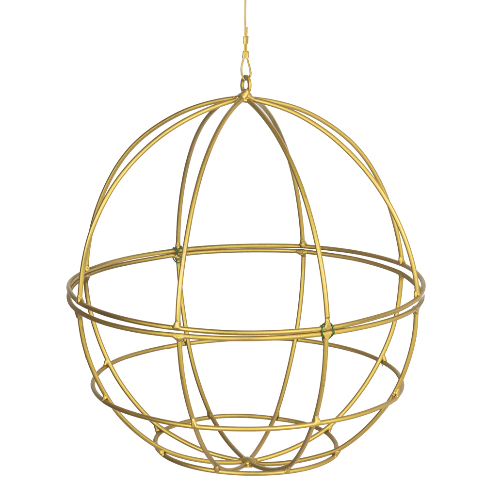 КМП10 Композиция искусственная с Каллами на подвесном мет/шаре (латунь) d30см_3