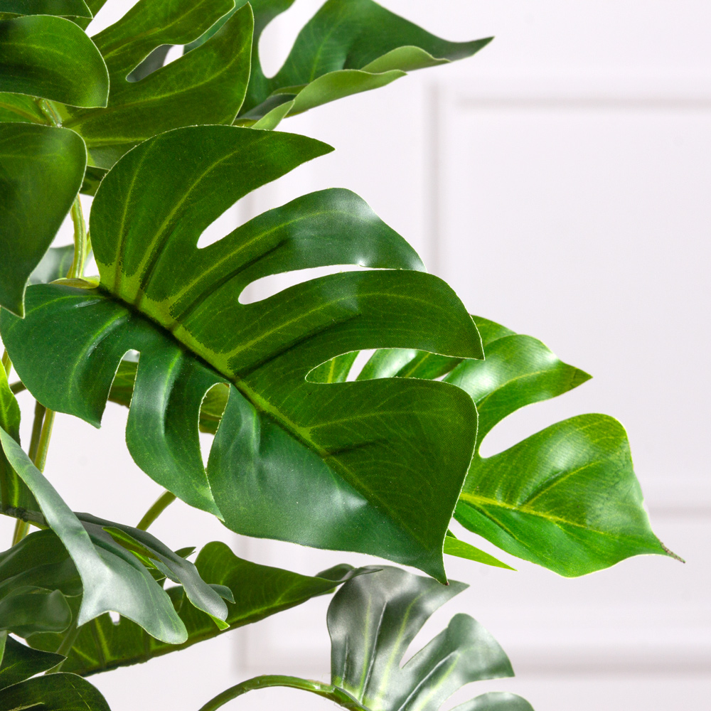 ЦС96 Монстера куст искусственный h25-30см (латекс) в кашпо d11см_7