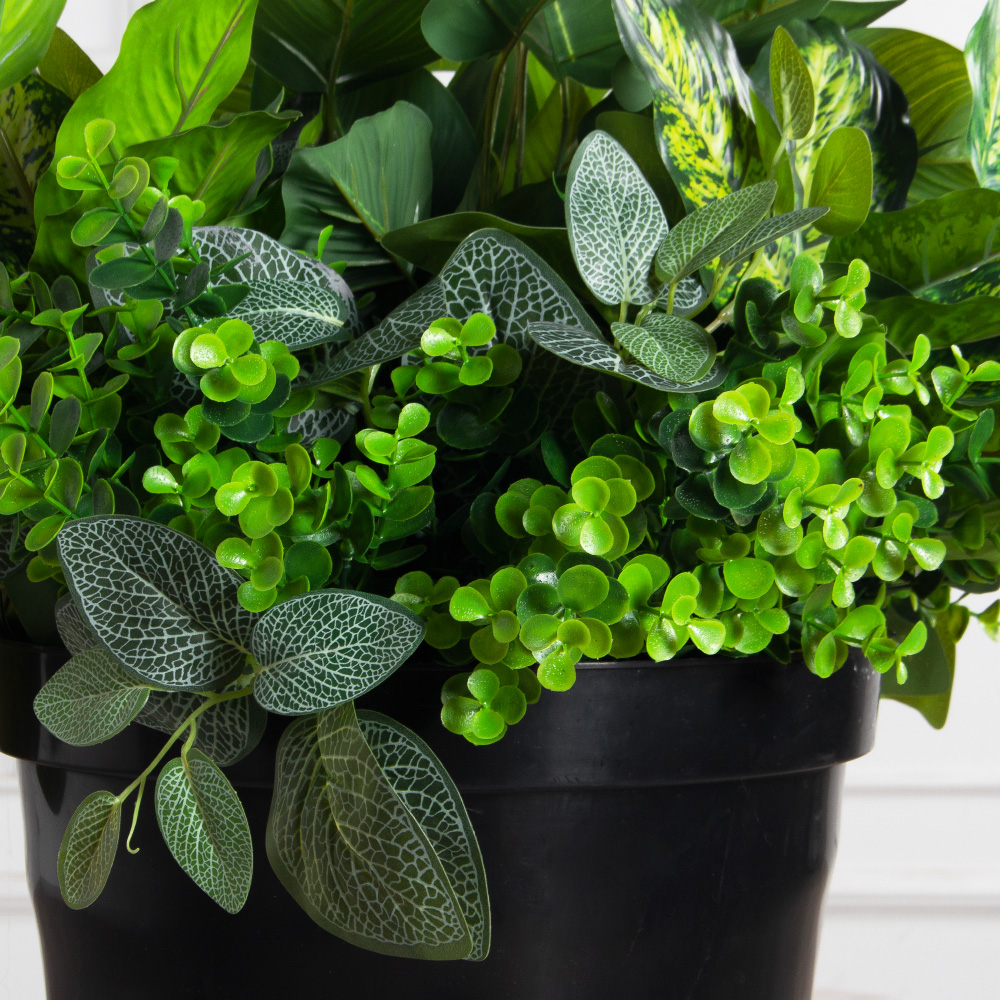 К503-1(з)(F) Композиция искусственная с калатеей h 40 d 60 в тех.кашпо d 32_7