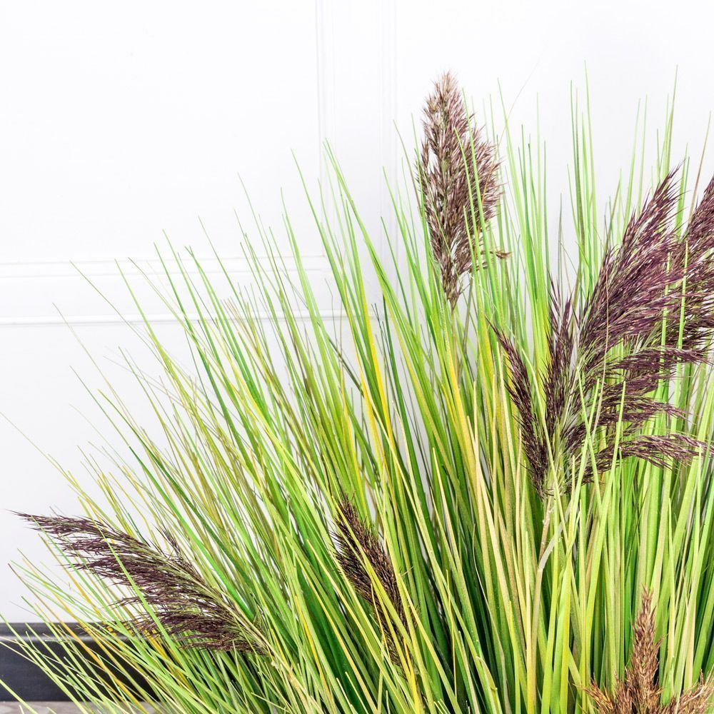 ТД130 Трава Осока искусственная h70см в кокосовом боксе 50х50х10см_2