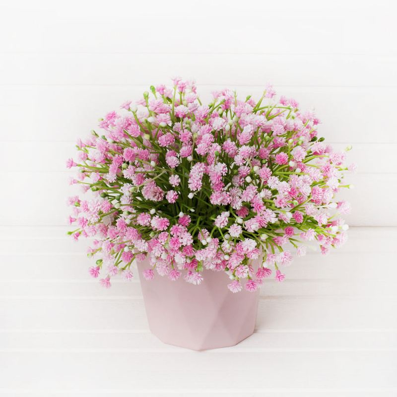 КС/О51-2 Гипсофила (розовая) в декор. кашпо h-21см