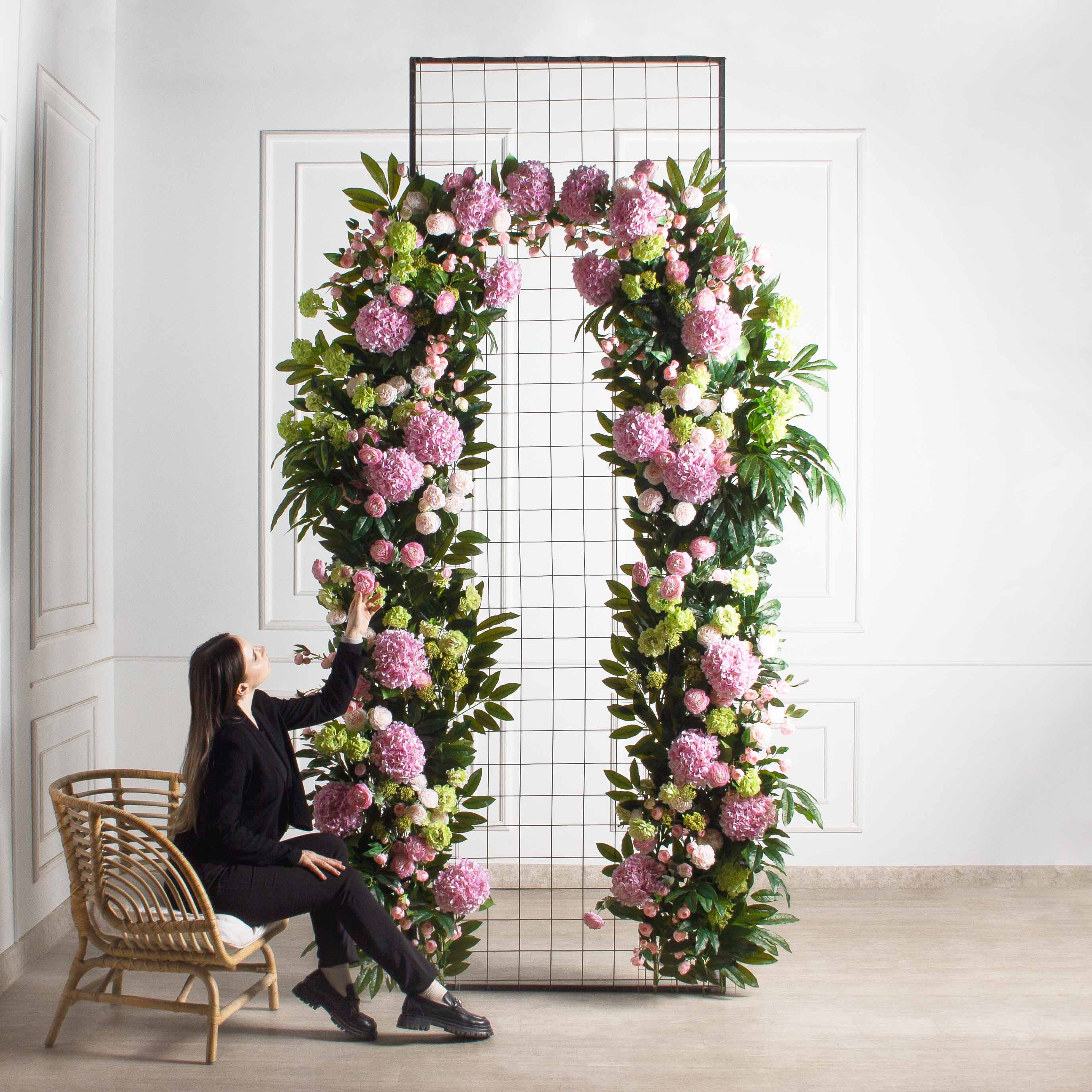 ДЛ162(з)(F) Декор входной группы цветочный h260см (шир 40-60см)_2