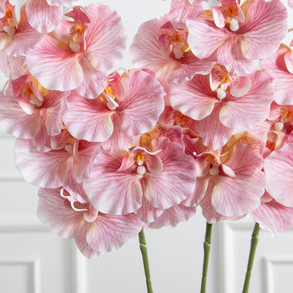 7141А/0287-0343/1(F) Орхидея искусственная h95см 9голов(латекс) розовая_2