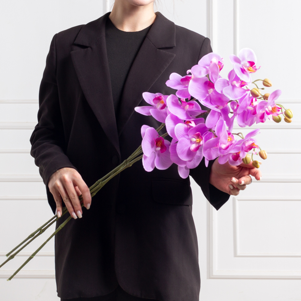 7141А/0108-02/8(F) Орхидея  искусственная h80см 7 голов, сиреневая(латекс)_3