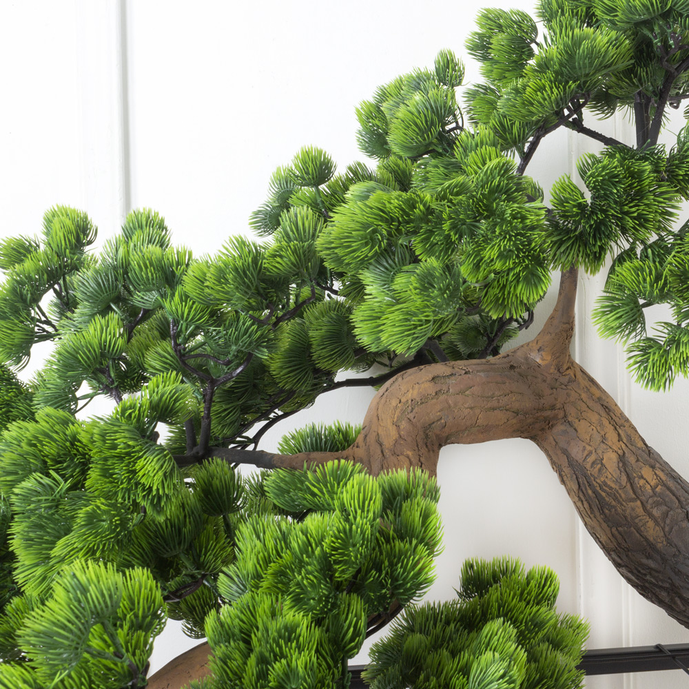 110/ДС/30(з) Ветка сосны бонсай искусственная L110см (ширина 85см)_7